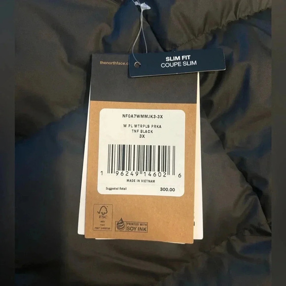 The North Face Black Puffer Jacket Women’s Size 3 X Slim Fit NWT - Picture 6 of 9